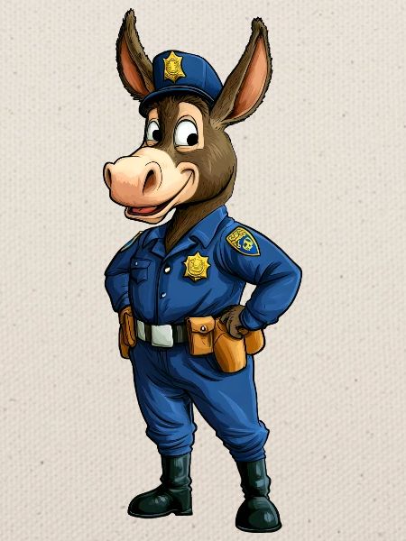 Esel Polizei / Cop Maulesel