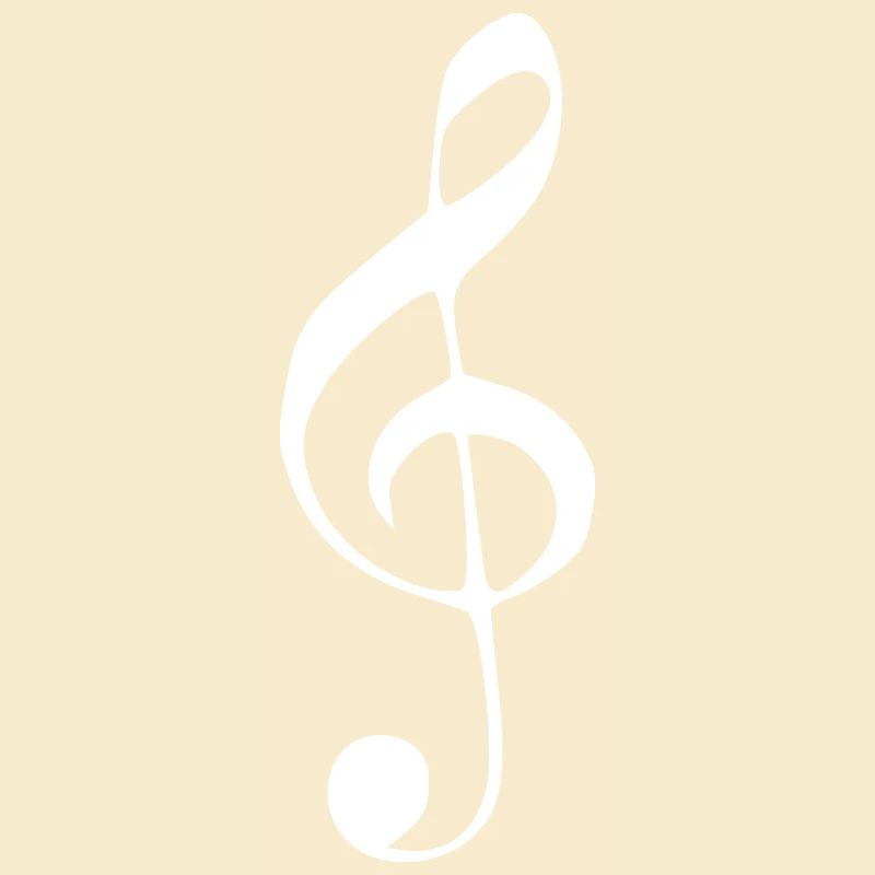Note de clé de musique note note blanche