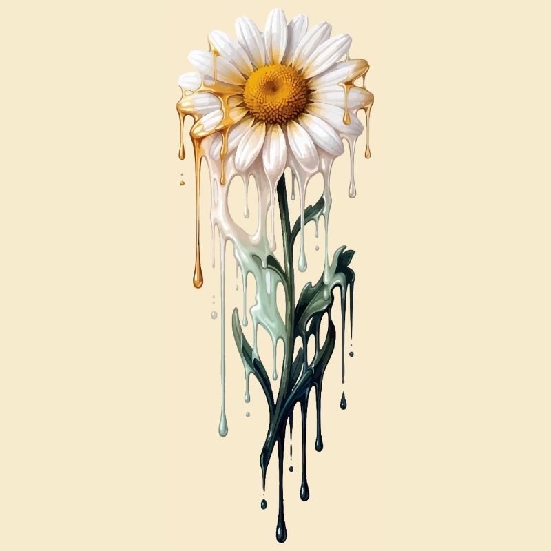 Daisy mit tropfender Farbe