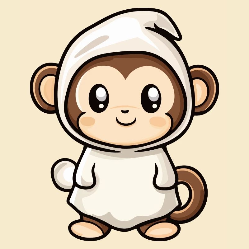 Monkey Halloween Funny Ghost