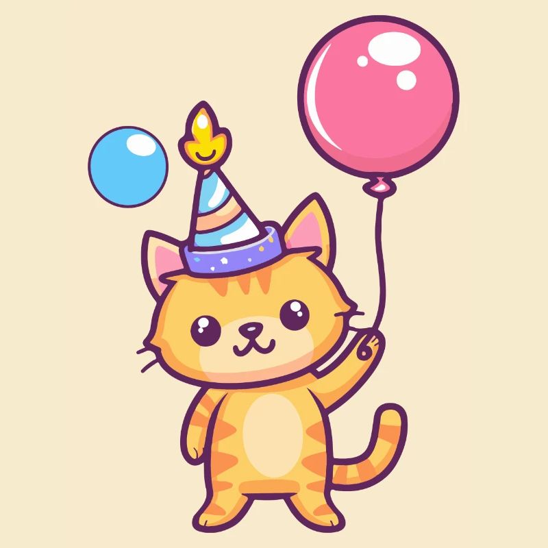 Bande dessinée d’anniversaire de chat