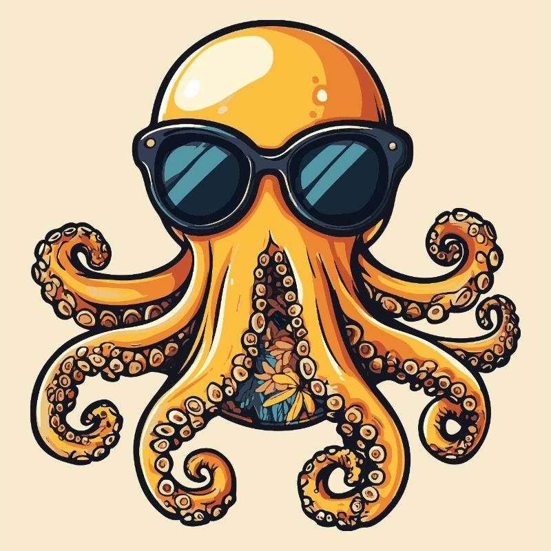 Oktopus Cool Sommer