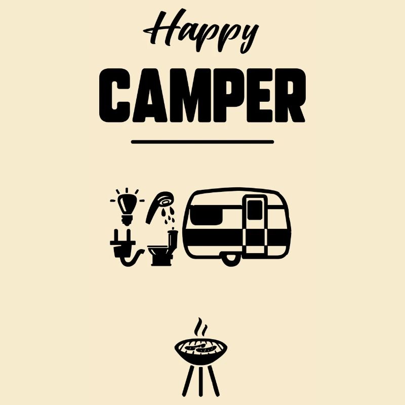 Glücklicher Camper