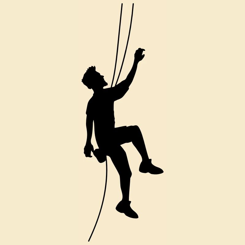 steep wall climber climbing mountains high sport ho