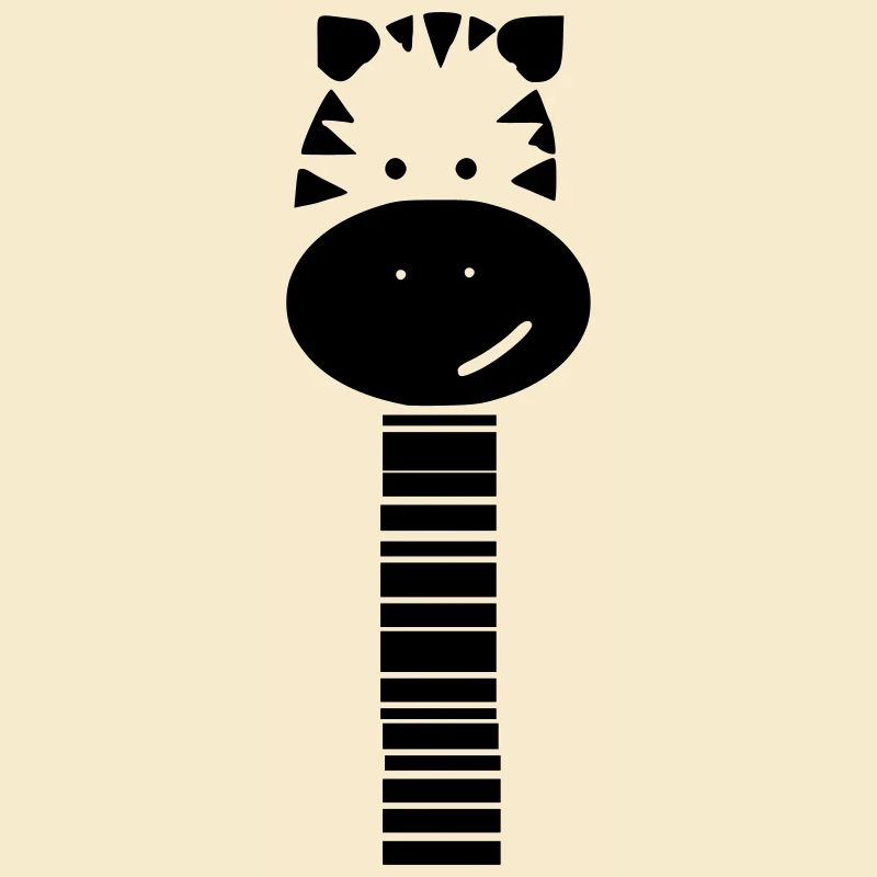 süßes Zebra mit langem Hals