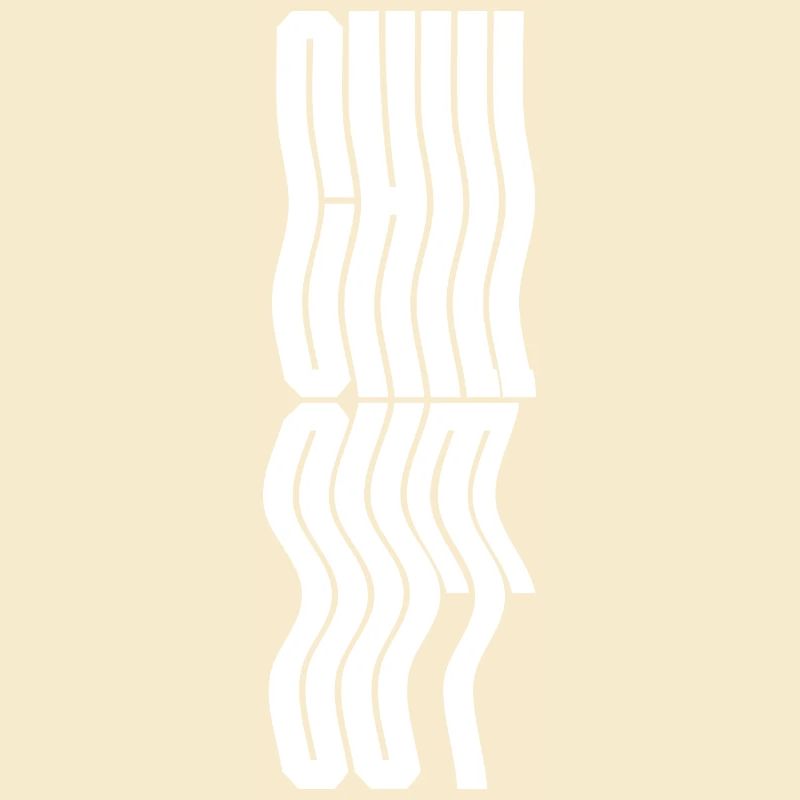 Conception du logo typographique ondulée Chill Out