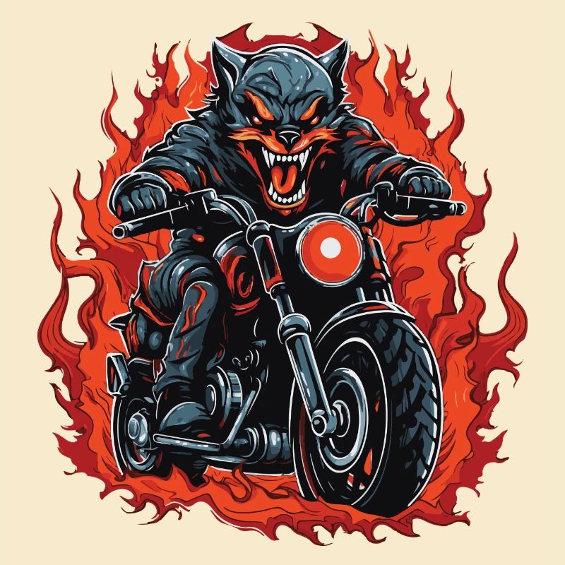 Motorrad Wolf Biker