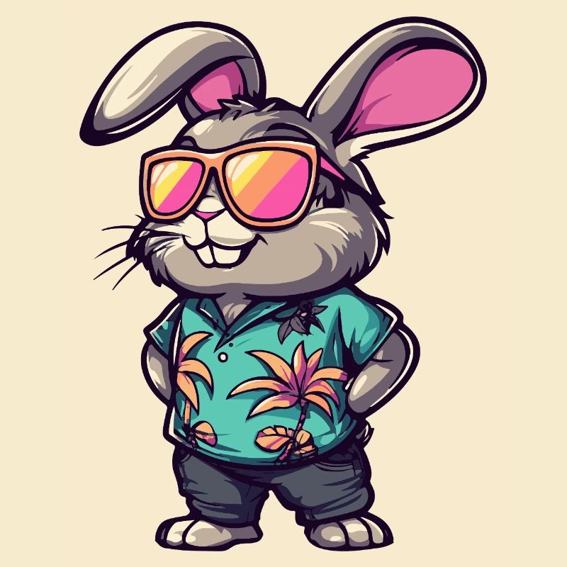 Vacances de bande dessinée de lapin