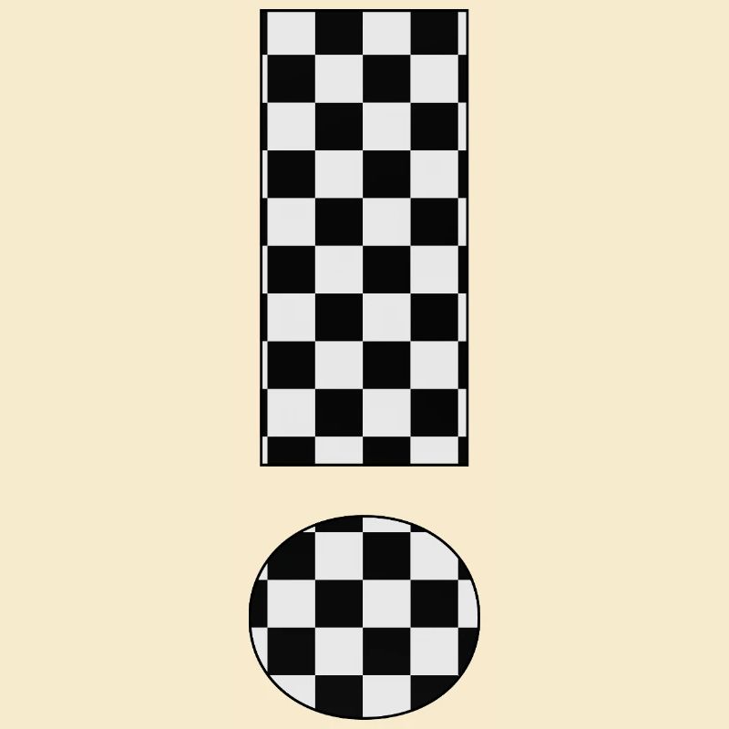 Checker pattern black and white - ! Exclamation mark