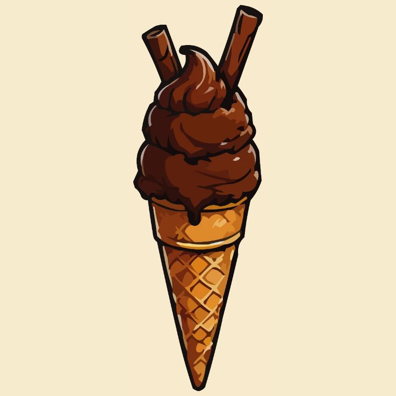 Schokoladen-Eis Cone Muster