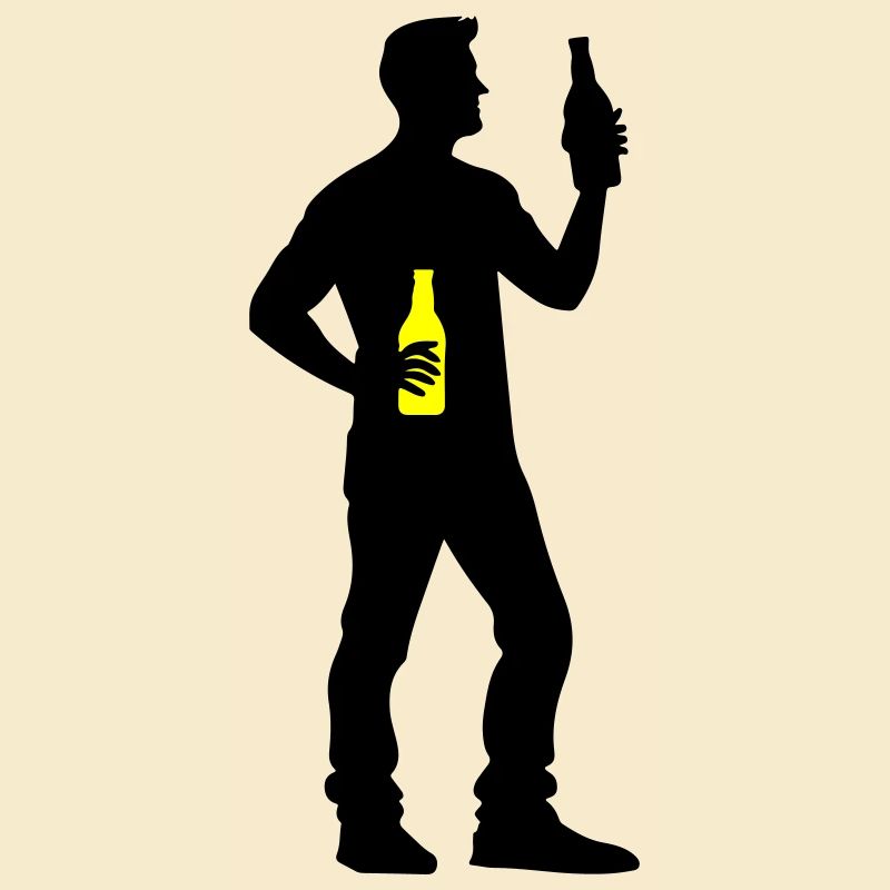 Bier Trinken Silhouette
