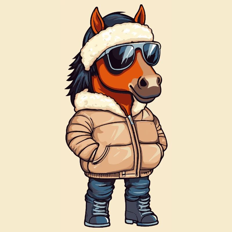 Pferd Cool Comic