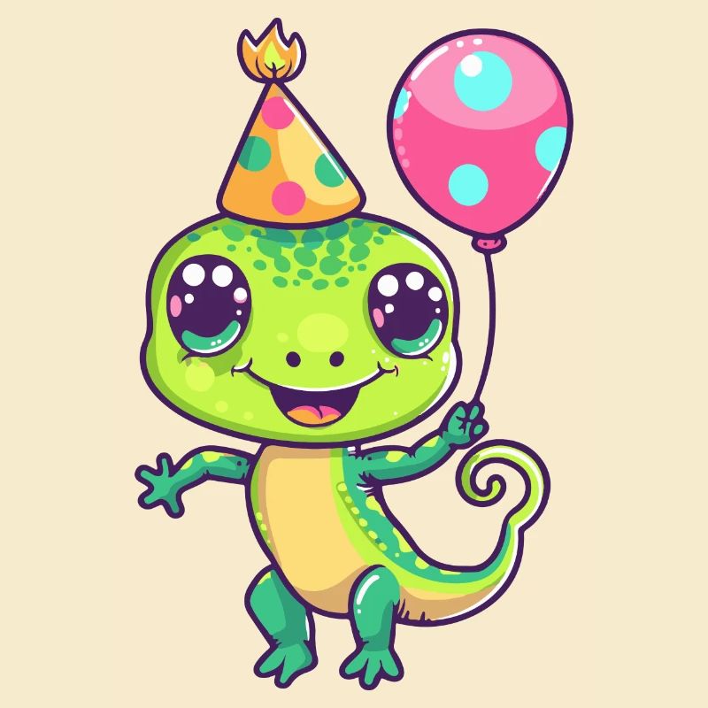 Echse Geburtstag Comic