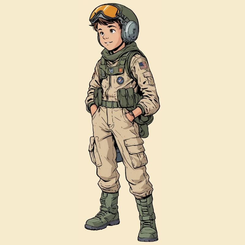 Vintage Comic Fighter Pilot
