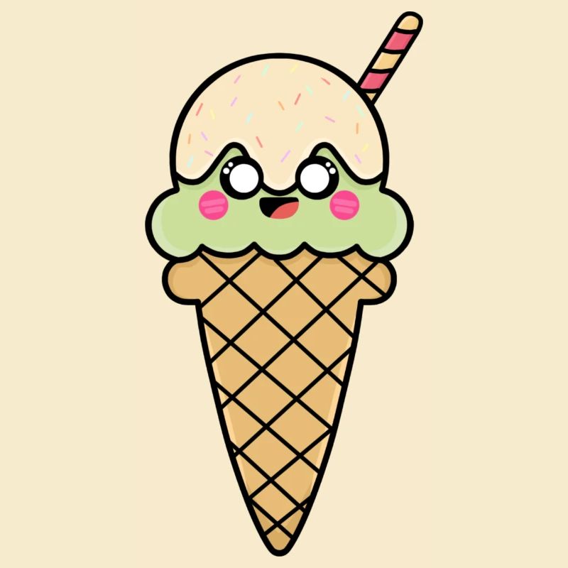 Eis süß Eistüte niedlich Eiscreme Geschenkidee