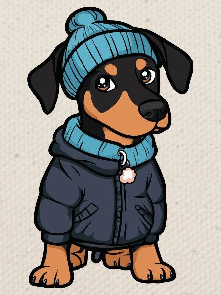Doberman Hund Stylisch