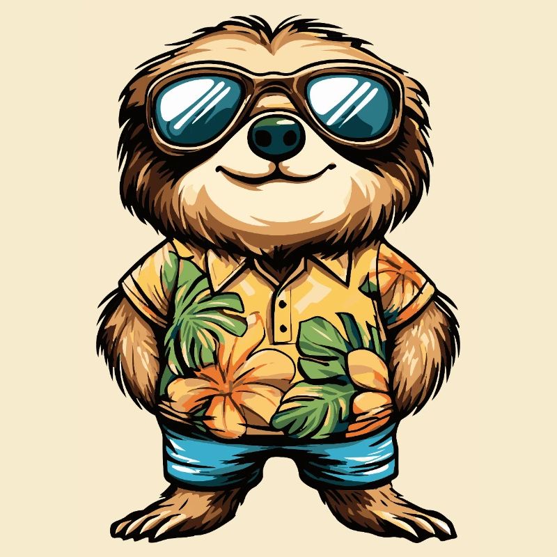 Faultier Cool Sommer