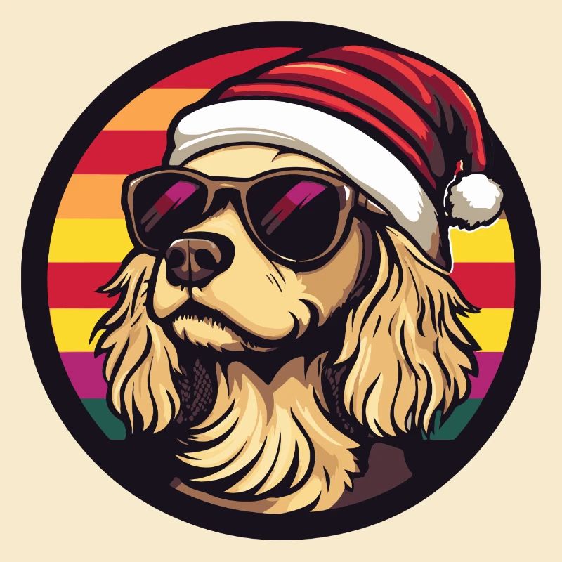 Cocker Spaniel Hund Weihnachten Cool