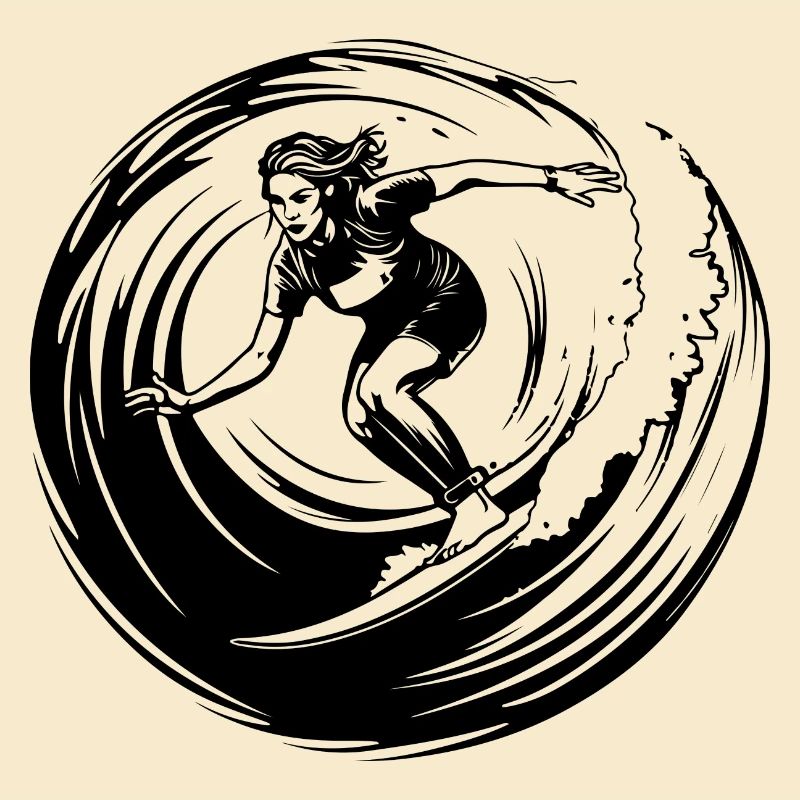 Silhouette de surfeur Surf