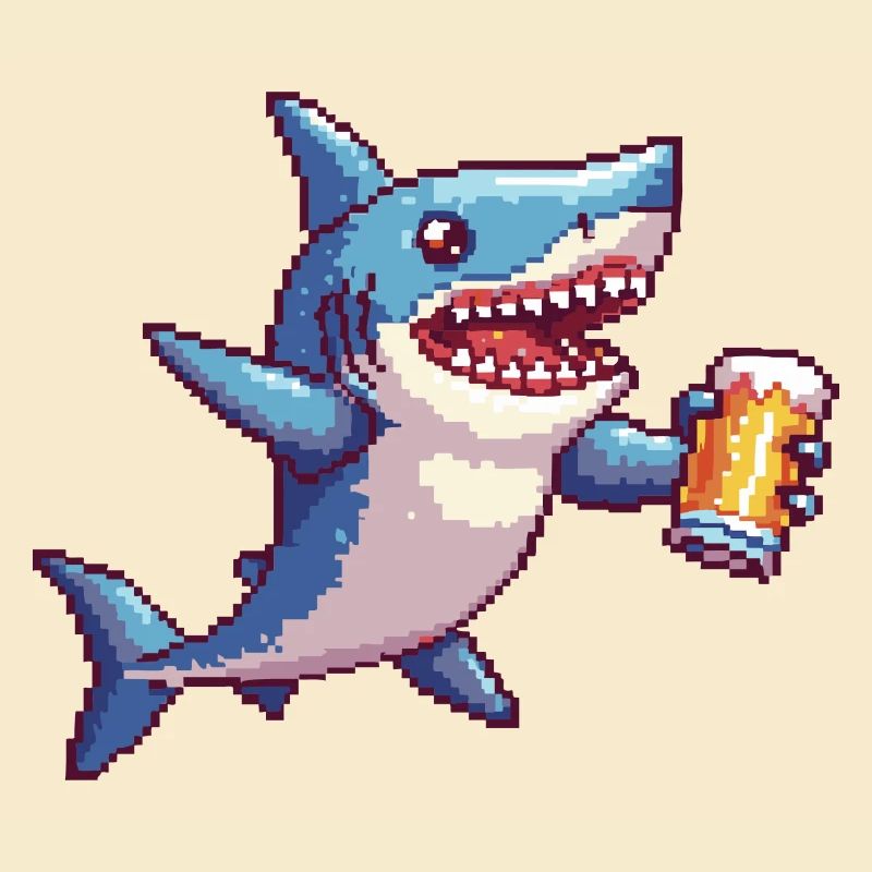 Shark Beer Pixel