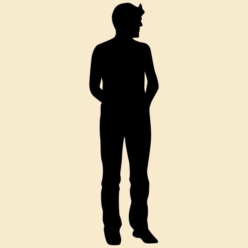 Mann Körper Silhouette Vektor-Design