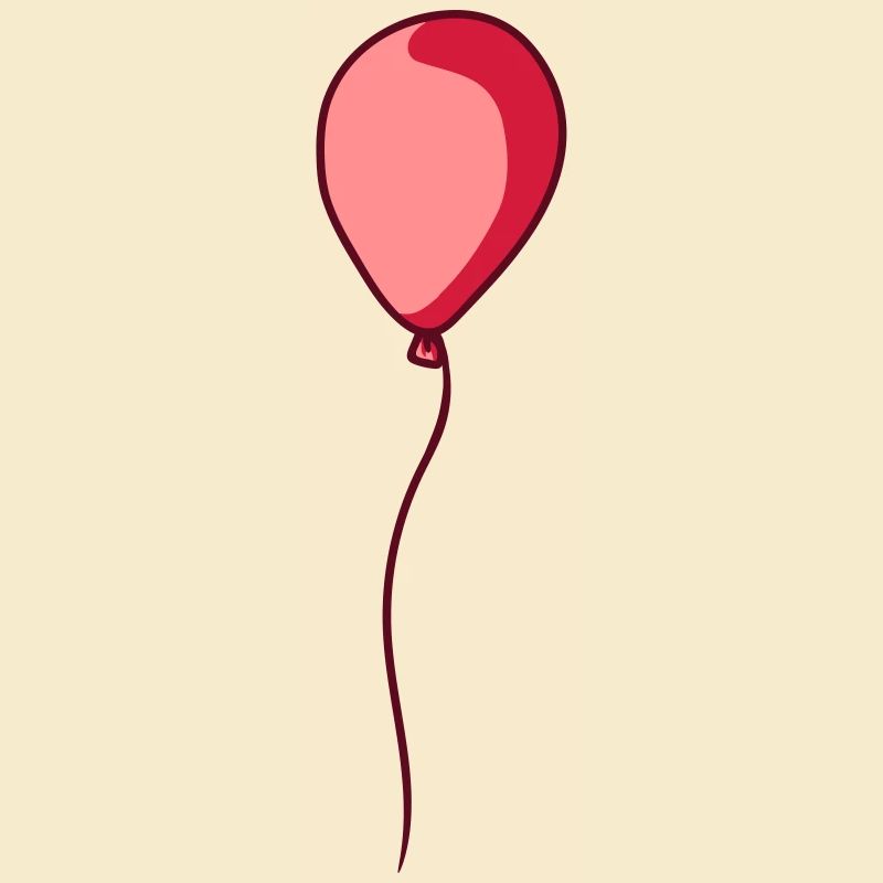 Glaenzender schwebender Luftballon