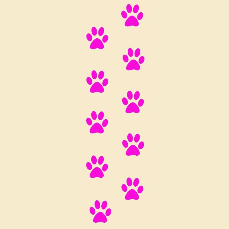 Pink Cat Paw Print Pattern