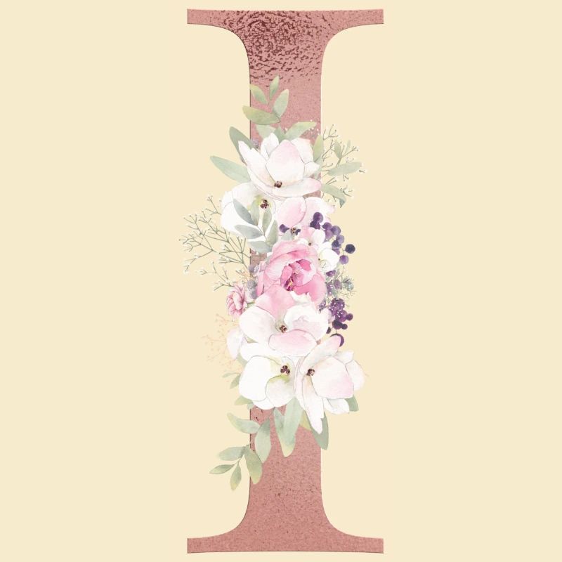 Customizable Monogram I Floral