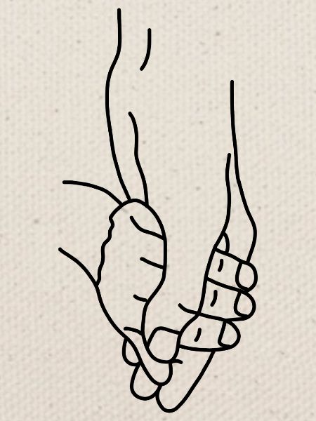 Kind Eltern Hand