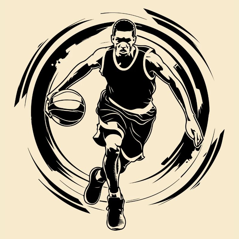 Basketteur Basketteur Basketteur Silhouette