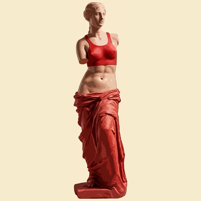 Venus von Milo angezogen