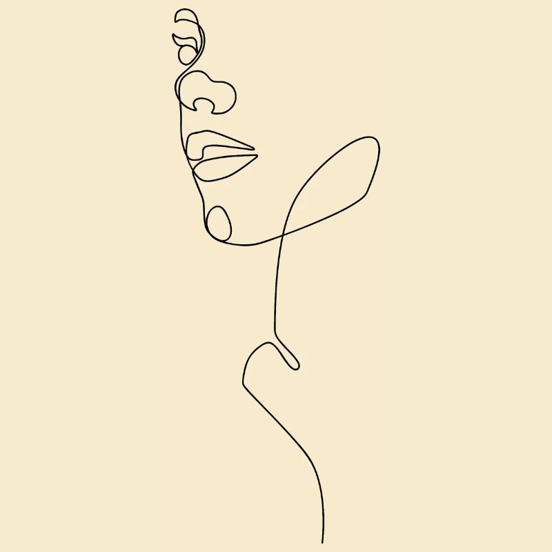Frauengesicht Line Art