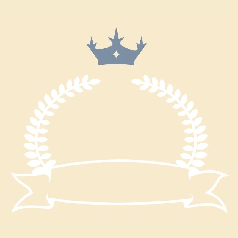 Couronne de laurier avec la bannière et la
