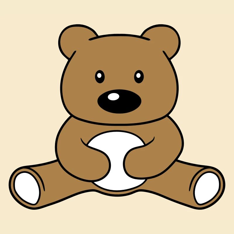 baer suess niedlich sitzen klein comic cartoon cli