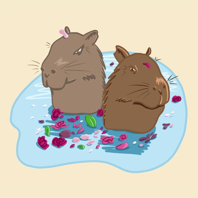 Capybaras verliebt