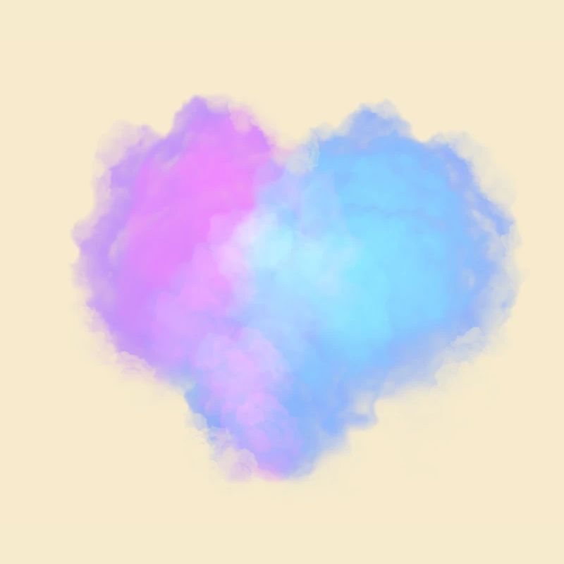 Heart shaped clouds