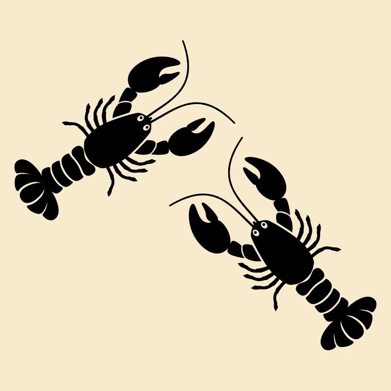 two lobsters