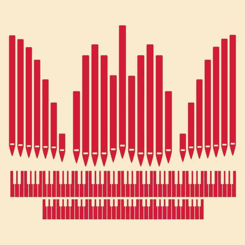 Orgue avec conception de clavier