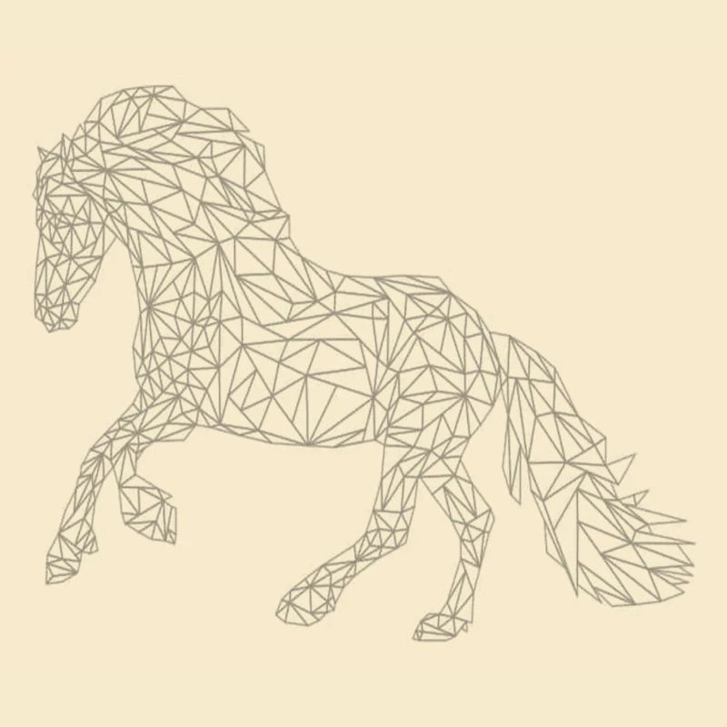 Dessin doublé de cheval