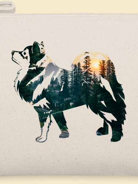 Finnischer Lapphund mit Wald