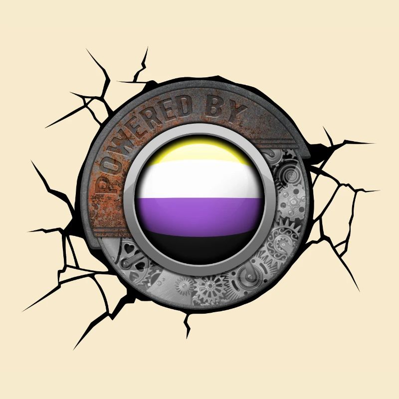 Angetrieben Vom Non Binary Pride Steampunk Motor