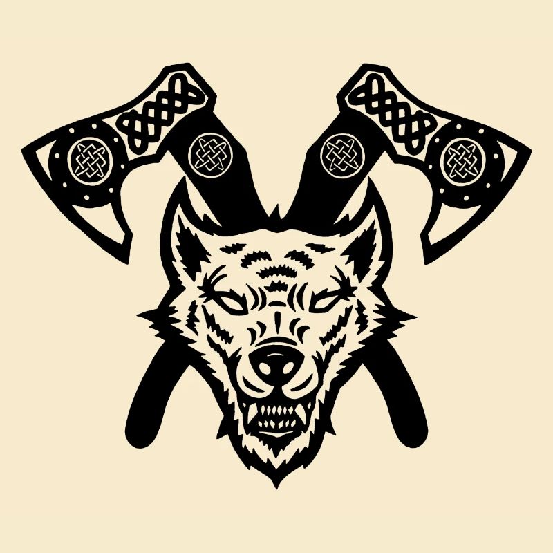 Äxte des schwarzen Wolfs und der Wikinger