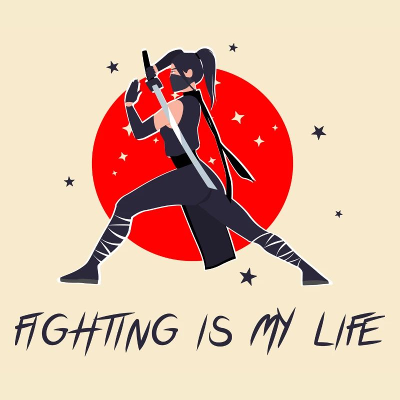 Combattant en pose de combat avec épée