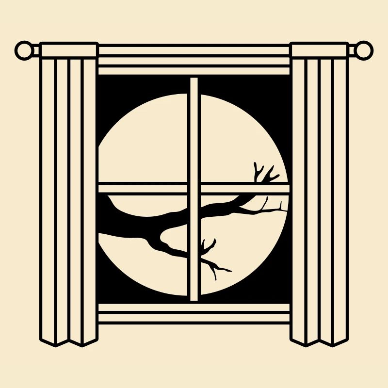 View Moon Night Tree