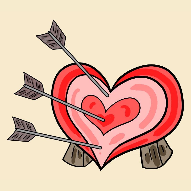 Arrows with heart target