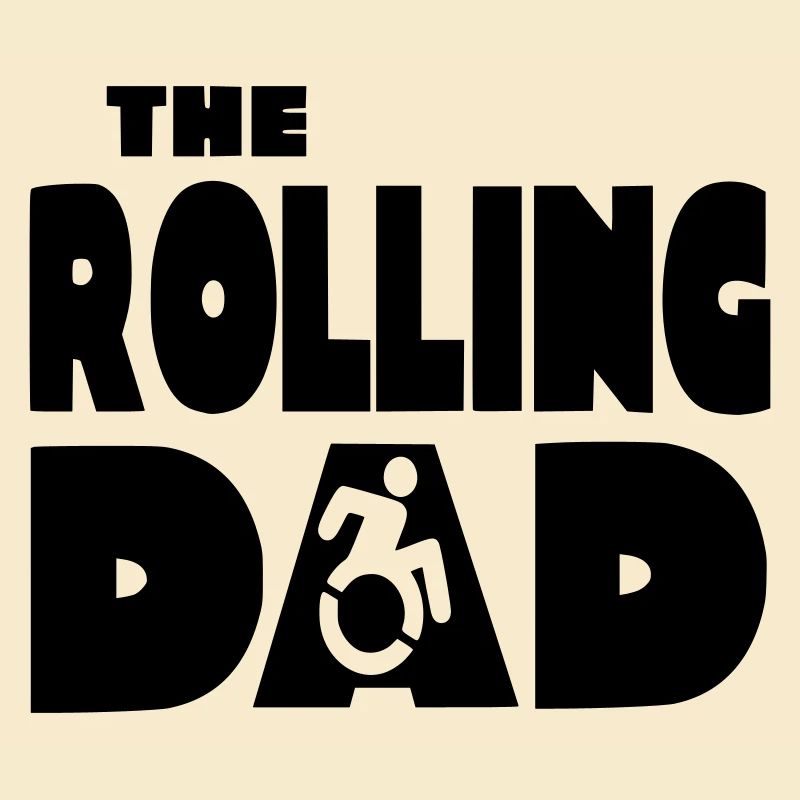 Rollender Vater im Rollstuhl *