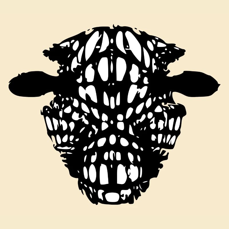Stylized cow's head