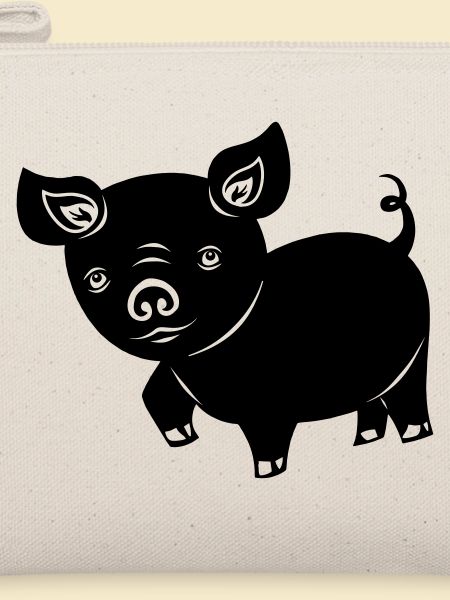 Schwein Ferkel Logo Schattenbild