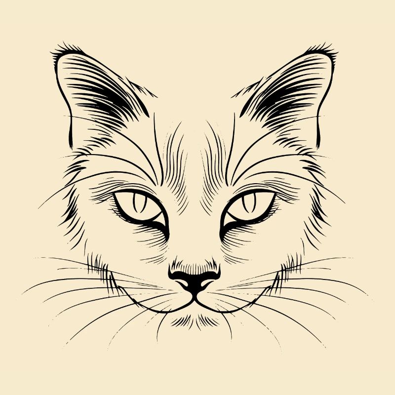 Chat, Motif De Chat, Visage De Chat
