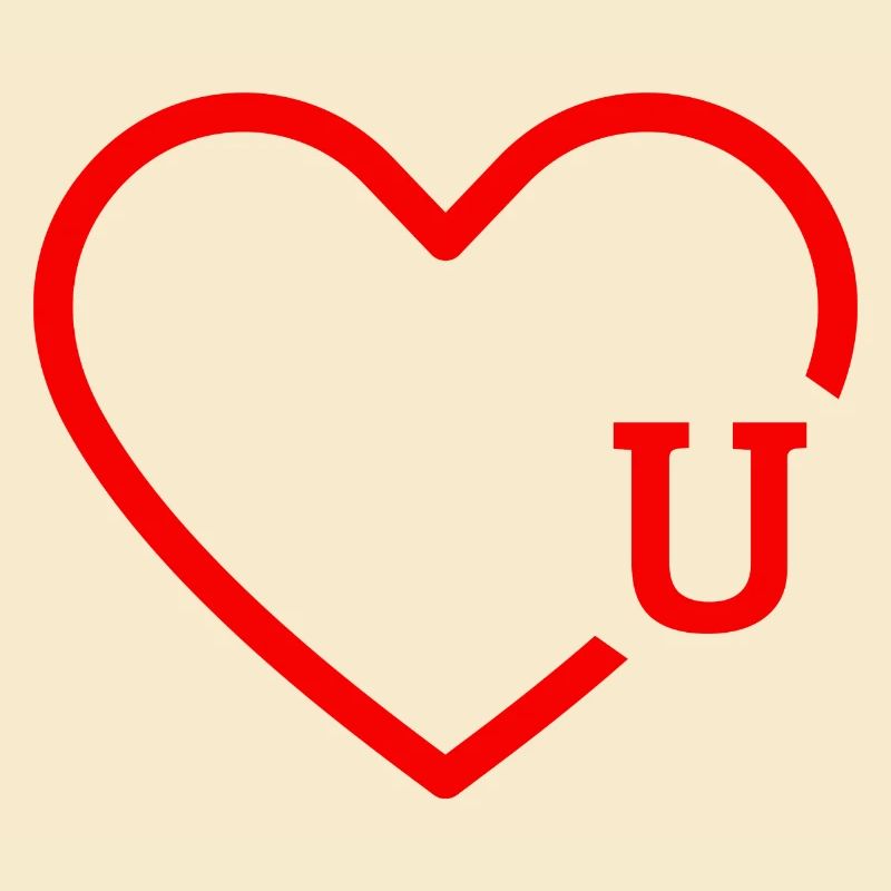 Buchstabe U Rotes Herz